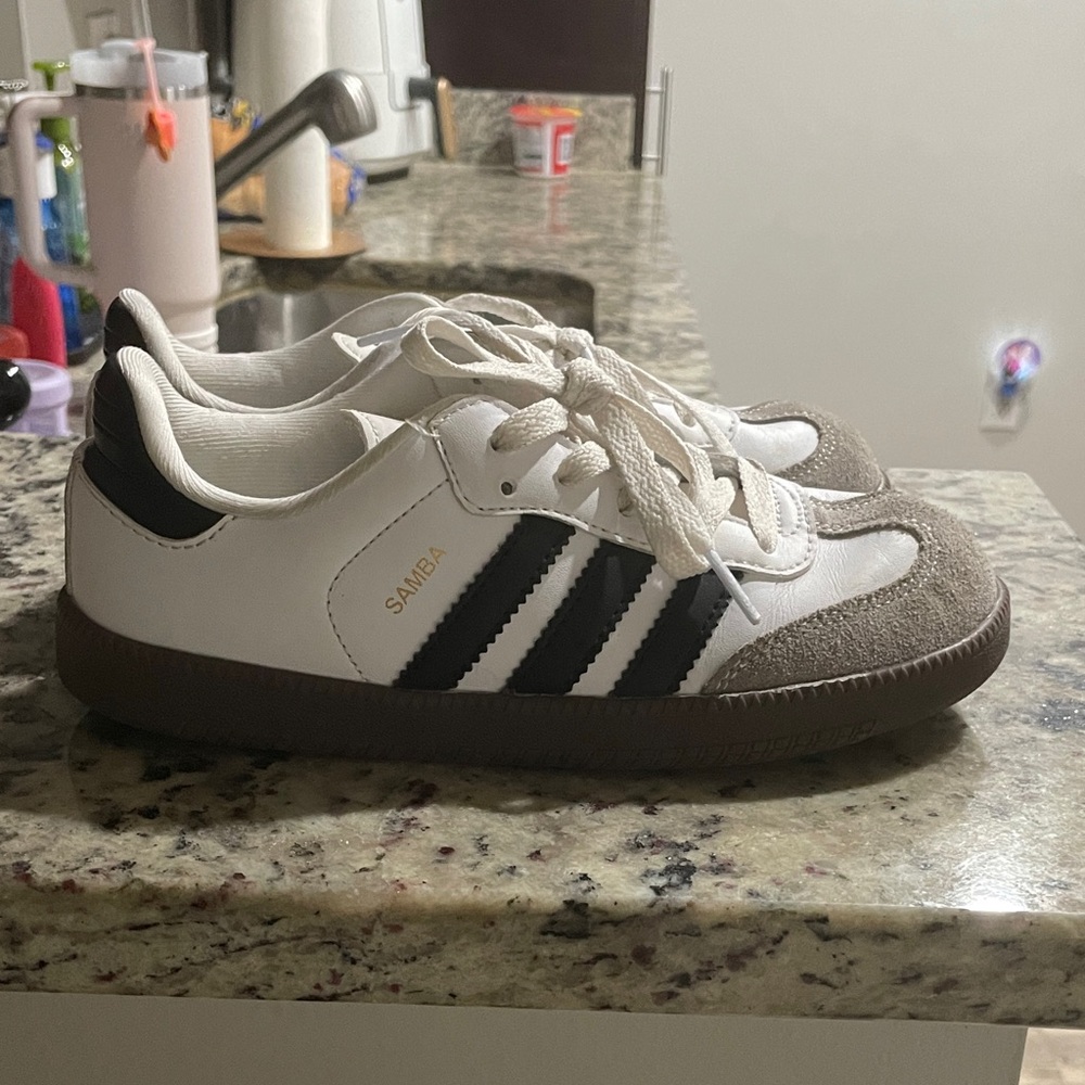 Adidas Samba White and Black Shoes